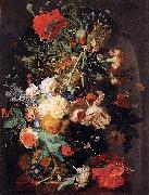 Jan van Huijsum Vase of Flowers in a Niche oil on canvas